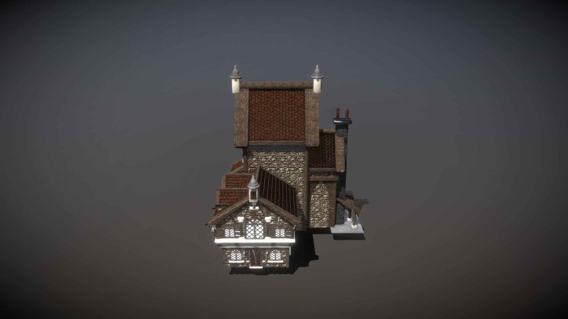 3D Vintage Mansion Prototype 3D model by Amador Gómez (Amador.Gomez