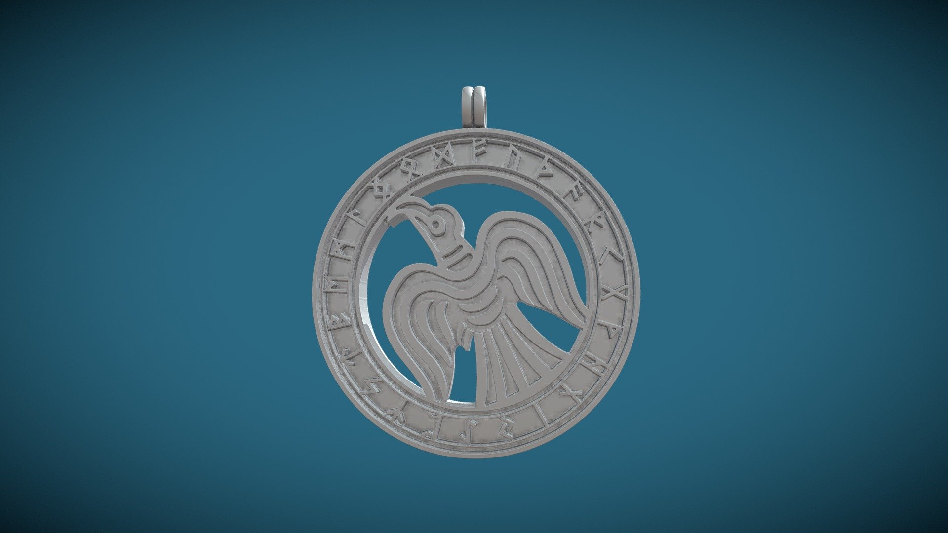 Viking Raven Pendant