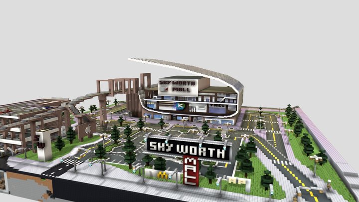 Minecraft Shopping Mall 3D Model