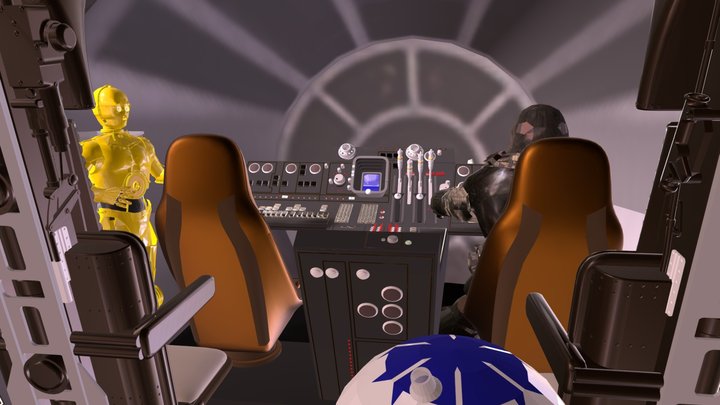 Millennium Falcon Optimised for VR 3D Model