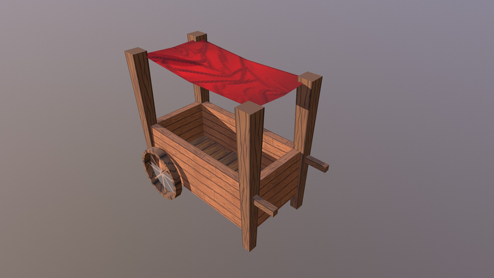 Market Cart 3D Model