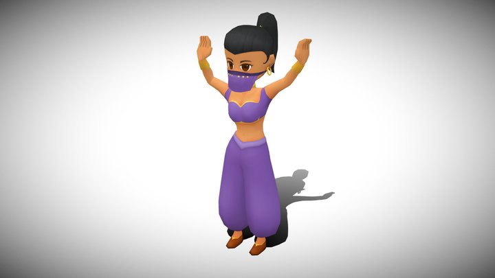 Stylized NPC - Desert People Dancer 3D Model