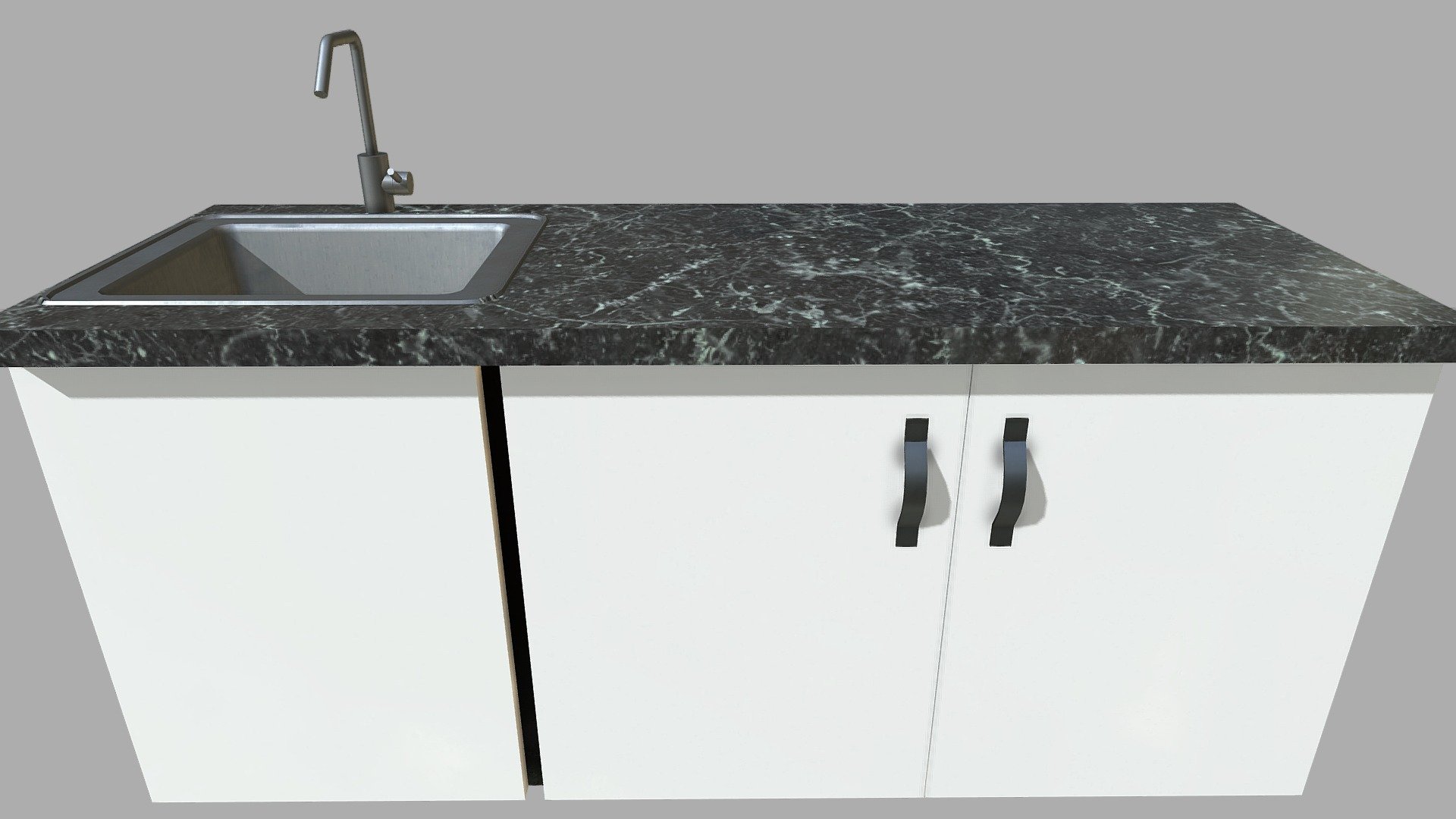 A kitchen sink with cabinets for storage - Download Free 3D model by ...