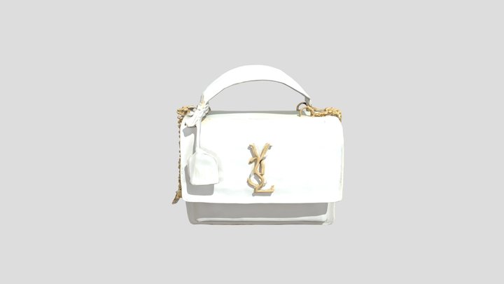 White Luxury Handbag 3D Model