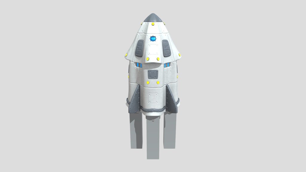 Stylized Sci Fi Rocket