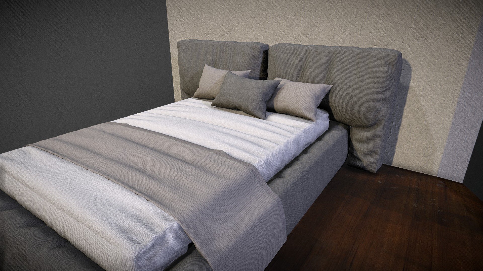 King Floor Bed Download Free 3D model by Jakoza (Moe.T) [6ee7831] Sketchfab