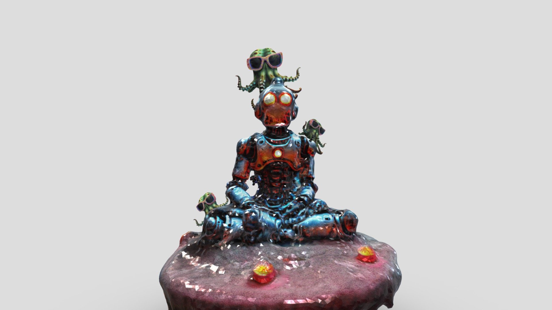 Meditational Robot Octopus - Buy Royalty Free 3D model by Jimmy Gunawan ...
