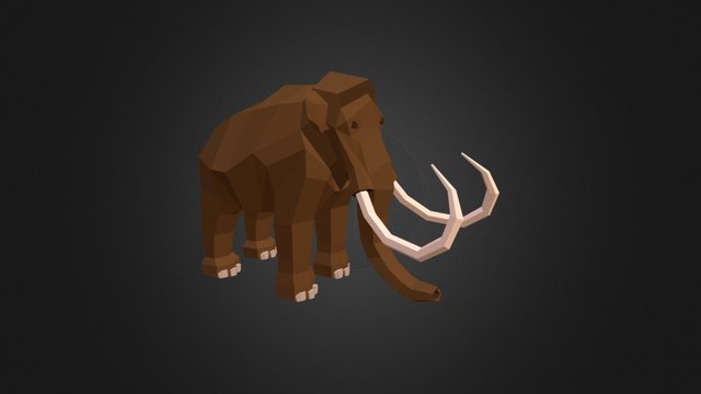 Lowpoly Mammoth 3D Model