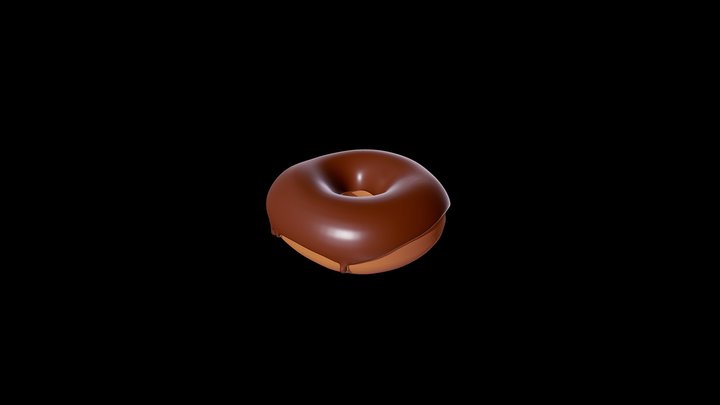 Chocolate spinning Dougnut 3D Model