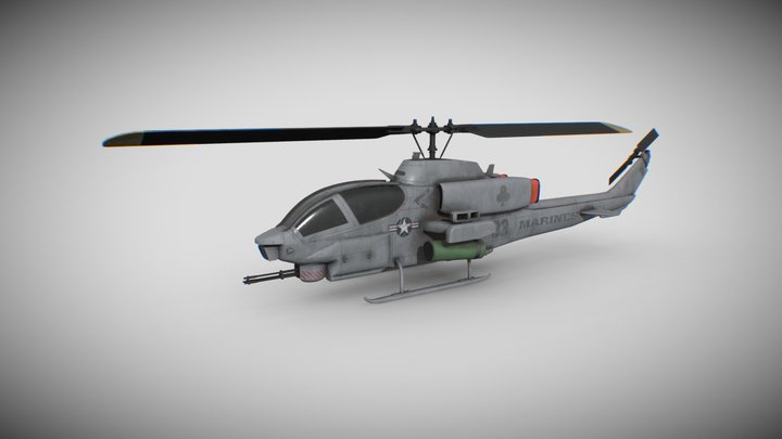 Bell AH-1 SuperCobra – Kostenloses 3D-Modell STL
