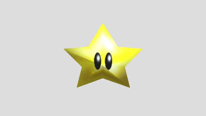 Super Mario 64 Star 3D Model