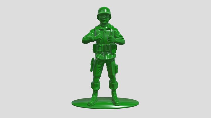 Army Men Green Soldier 3D Model