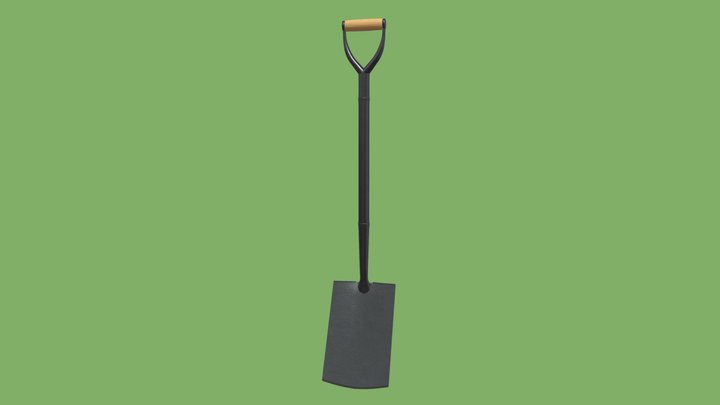 Realistic Border Spade - Game-Ready PBR Prop