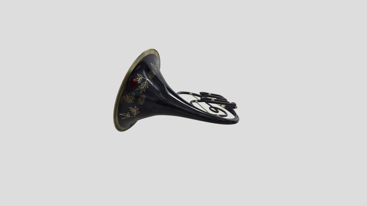 French Horn with Piston Valves 3D Model