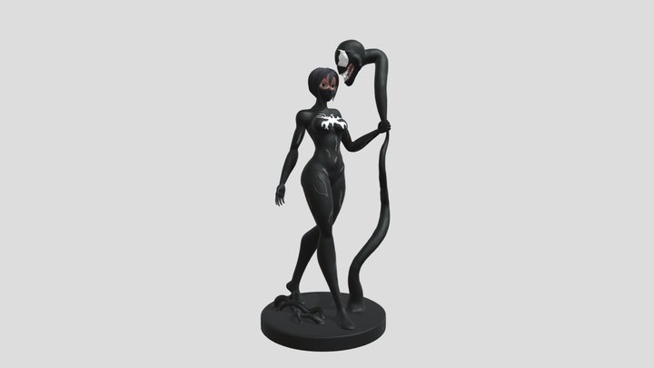 anime she venom 3D Model