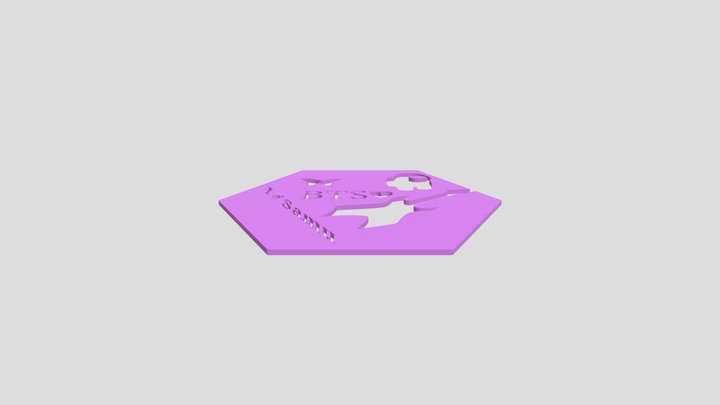 Hexágono 3D con patrón 3D Model