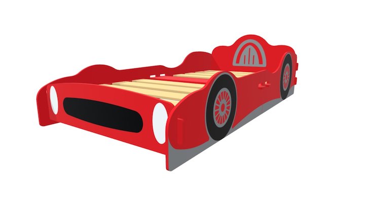 Racing Car Single Bed 3D Model