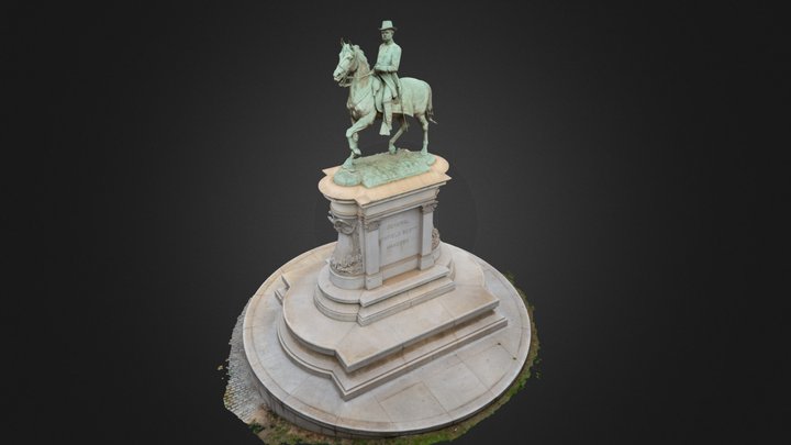 General Winfield Scott Hancock Statue 3D Model