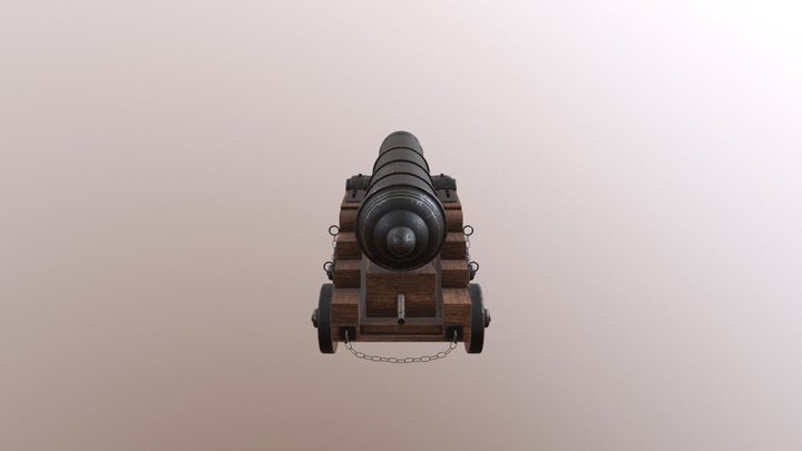 Cannon Game Weapon 3D Model