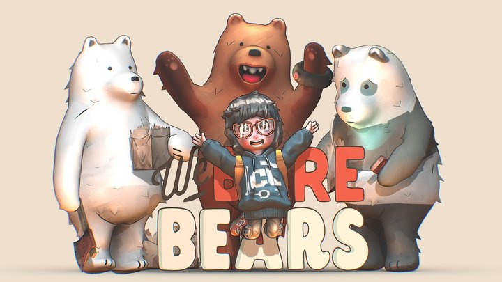 We Bare Bears 3D Model