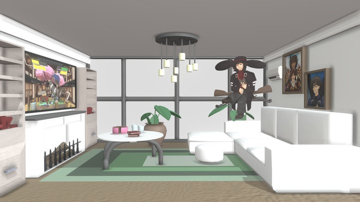 Gallery Scene (C.C) 3D Model
