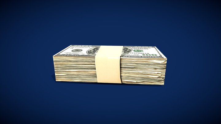 Low-poly Money stack