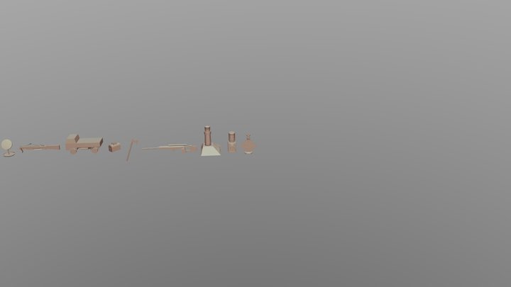 Домашнее задание 10 блокинг моделей 3D Model