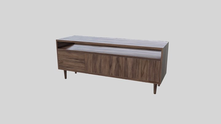 Cabinet DarkWood Walnut 3D Model