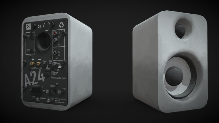 Desk Speakers 3D Model