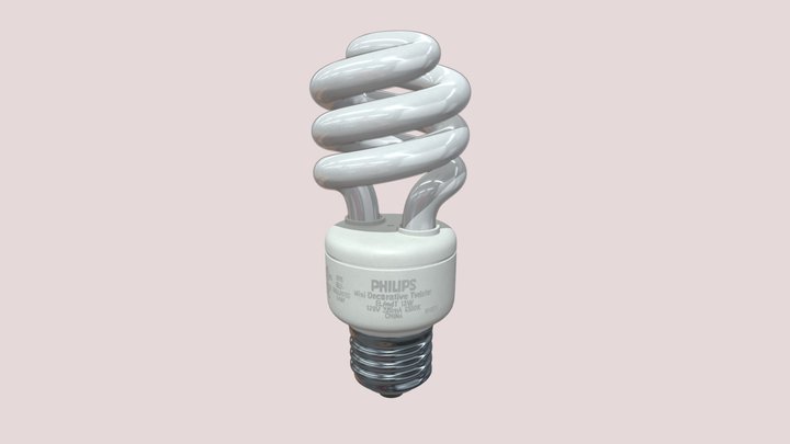 CFL Twister Lightbulb 3D Model