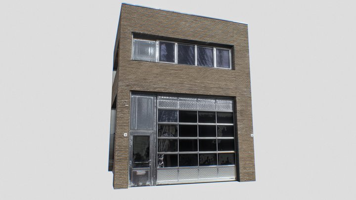 Industrial Building Low poly 3D Model