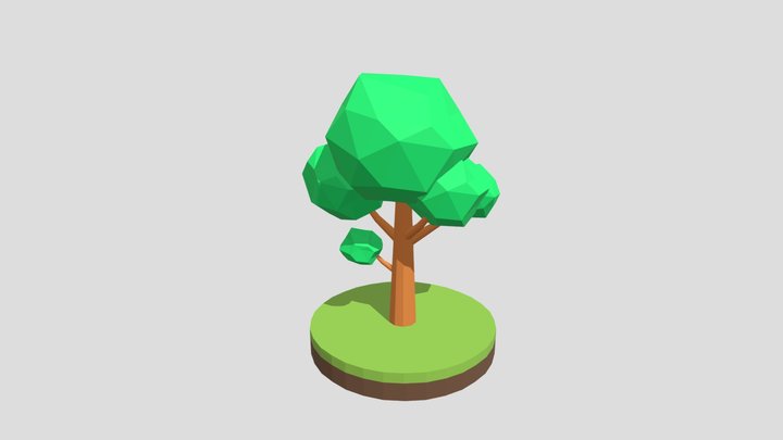 Tree Low Pillow 3D Model