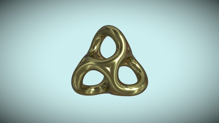 Triskelion Twin Pendant 3D Model