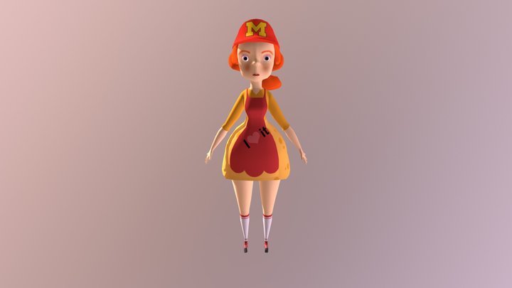 waitress 3D Model