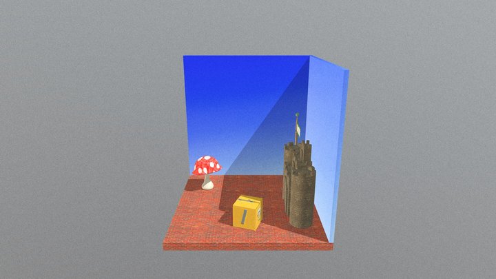 Mario Diorama Export 3D Model