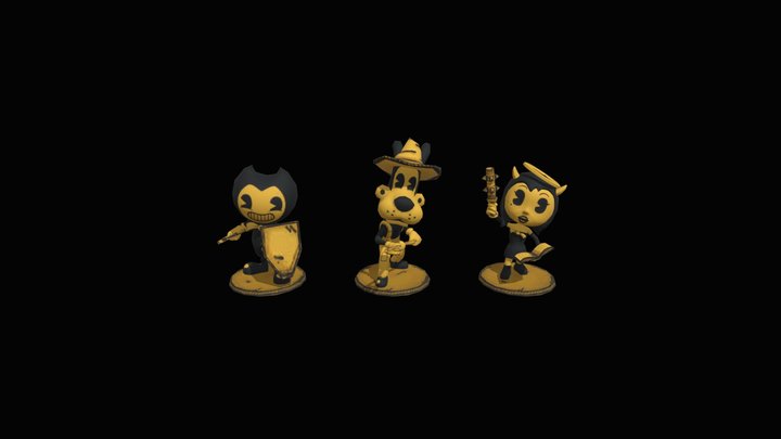 BATDR mini figurines 3D Model