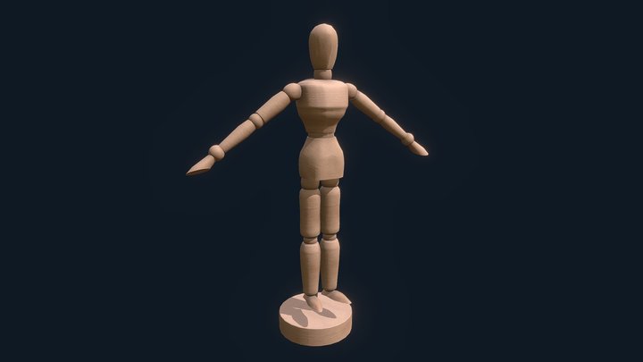 Wooden Human Reference 3D Model