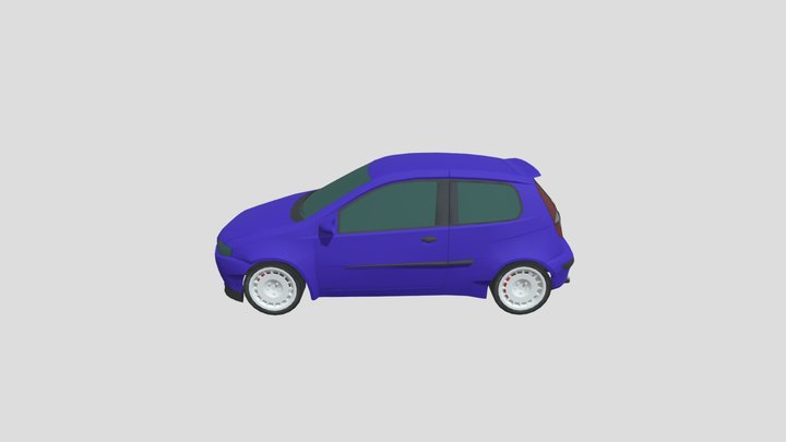 fiat-punto-mk2-low-poly-model 3D Model