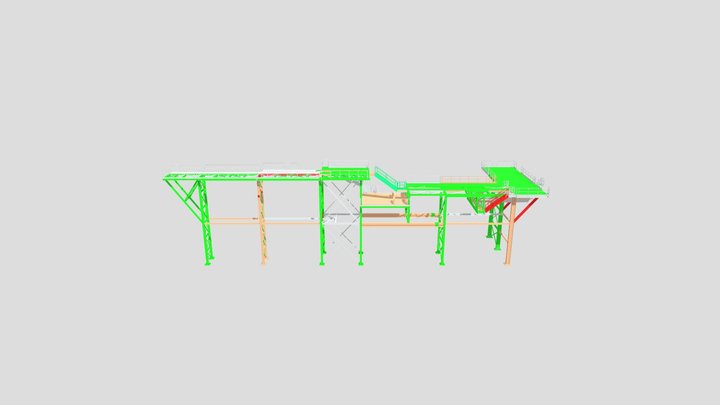 Pipe Rack 3D Model