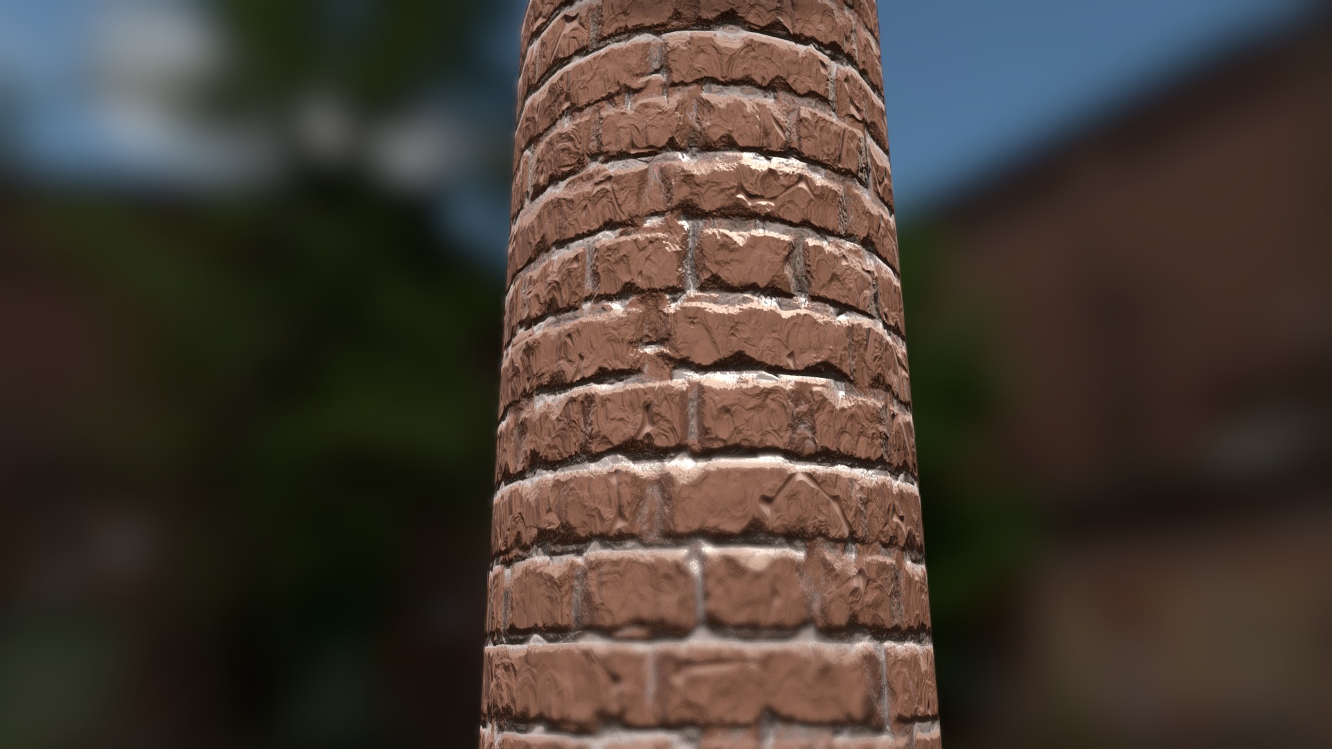 3D model Brick_Texture - This is a 3D model of the Brick_Texture. The 3D model is about a brick wall with a hole in it.