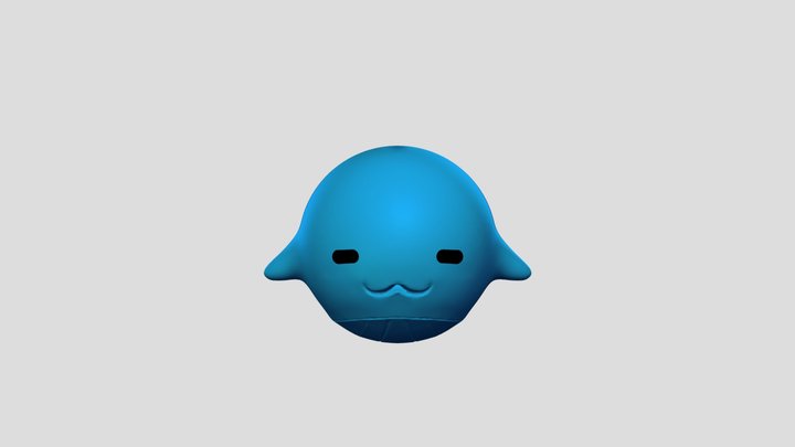 Cute Whale 3D Model