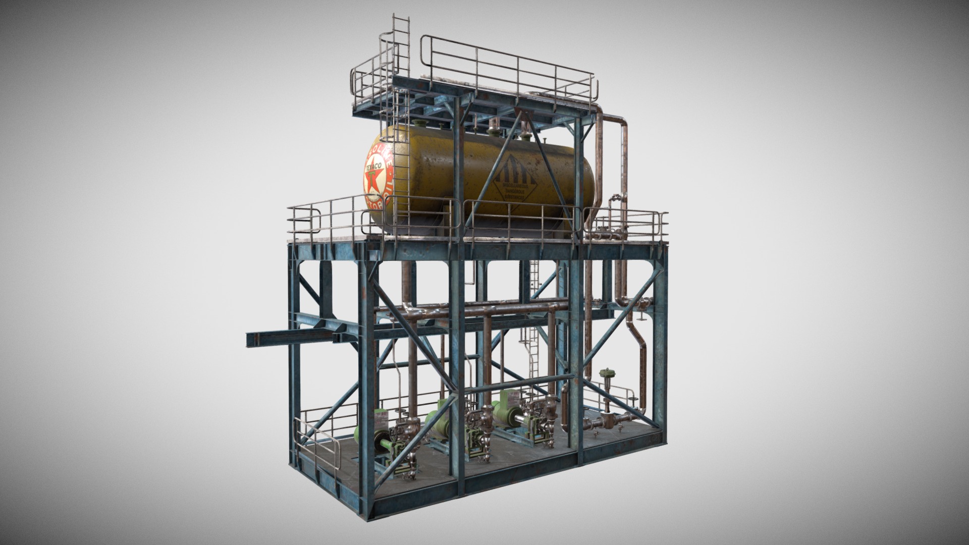 3D model Industrial System - This is a 3D model of the Industrial System. The 3D model is about a large metal structure.