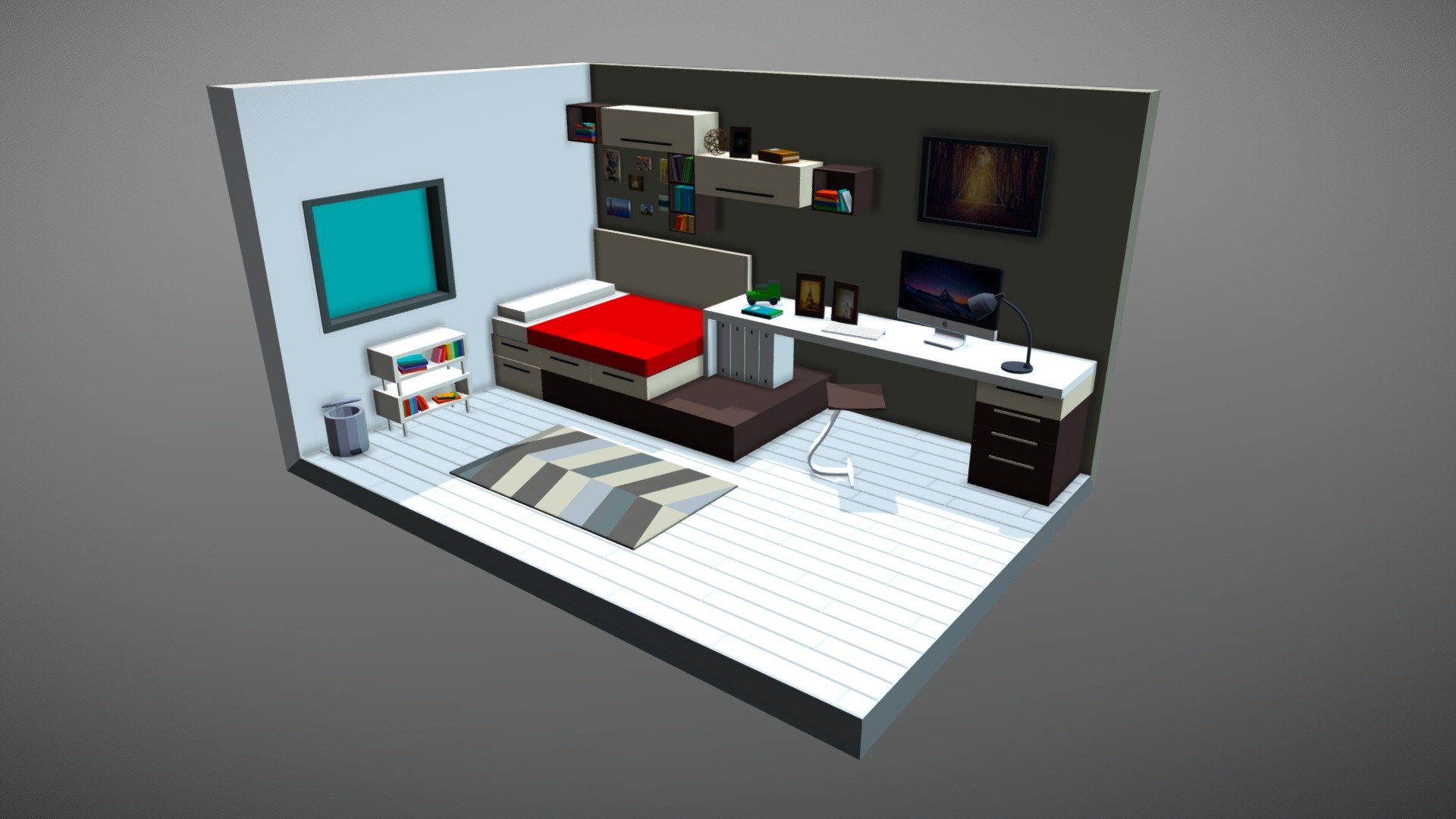 Low Poly Room - Download Free 3D model by Ralph_SwH [6efd70b] - Sketchfab