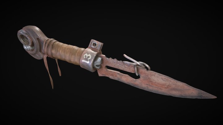 Post Apocalyptic Knife 3D Model