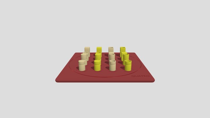 Quatro Boardgame 3D Model