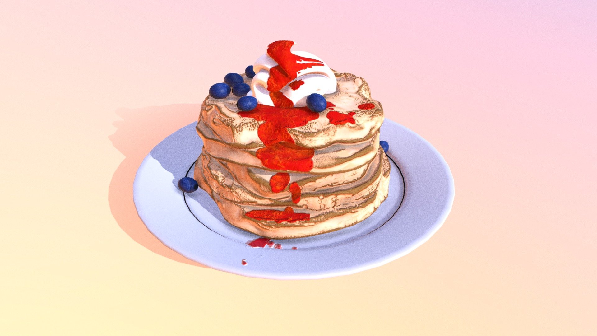 Pancakes - Buy Royalty Free 3D model by ulenspy [6efdf55] - Sketchfab Store