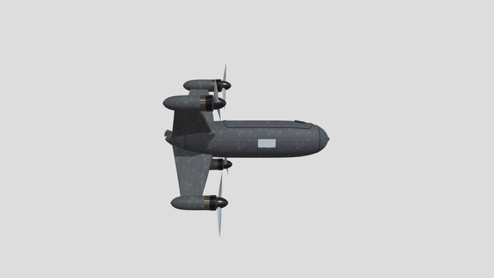 X-Wing VTOL Drone – 3D Model