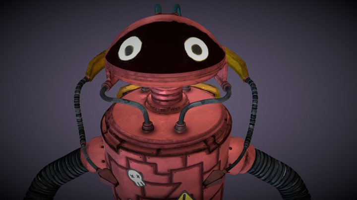 Stylised Robobrain 3D Model