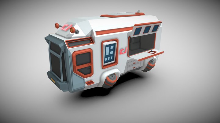 SciFi Food Truck - Cyber Jack 3D Model