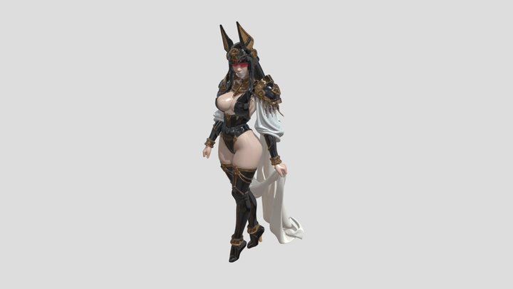 Egyptian Goddess (Sexy Variant) 3D Model
